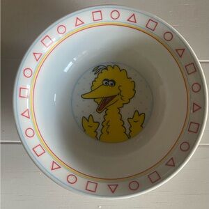 Vintage Sesame Street Bowl Ceramic Big Bird Japan Child Cereal JMP Marketing